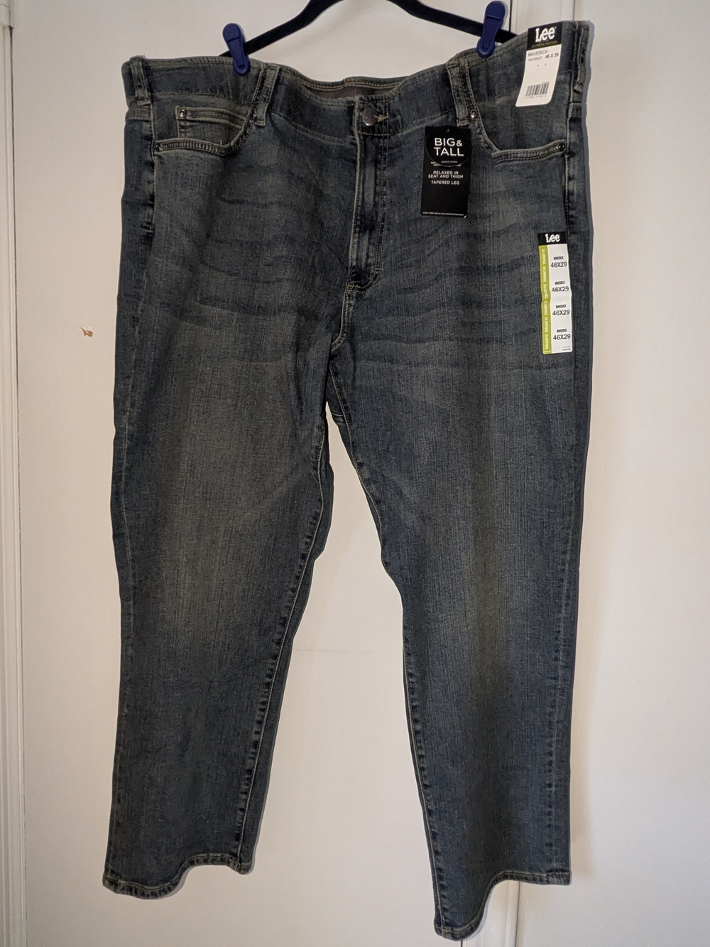 NWT: MENS BIG & TALL LEE EXTREME JEANS SIZE 46X29
